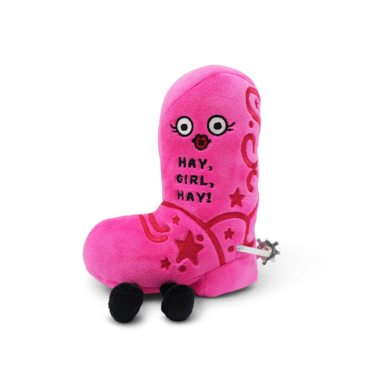 "Hay Girl Hay" Pink Cowboy Boot Plushie