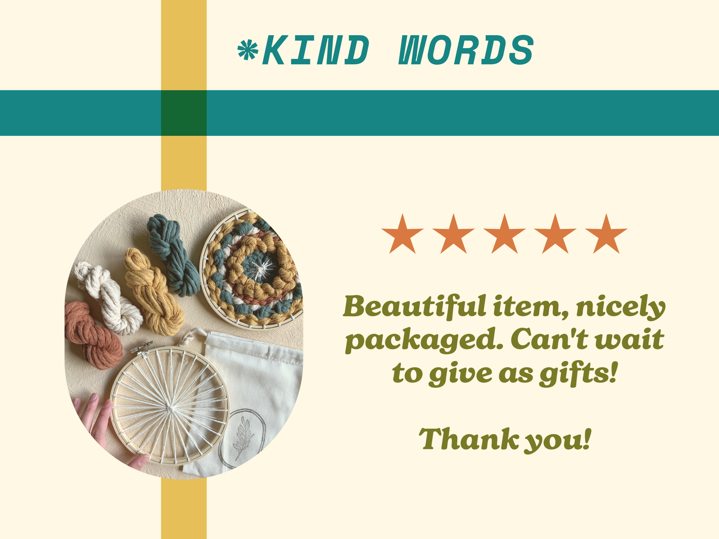 Natural Tones - DIY Round Weaving Kit | Beginner Friendly