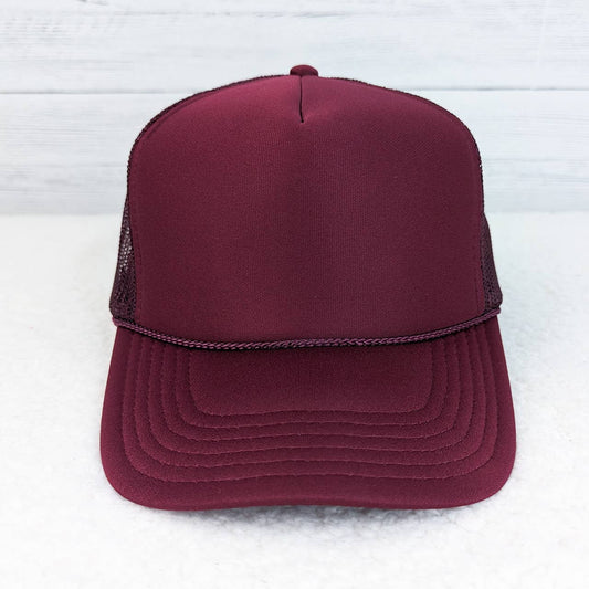 Maroon Foam Trucker Hat