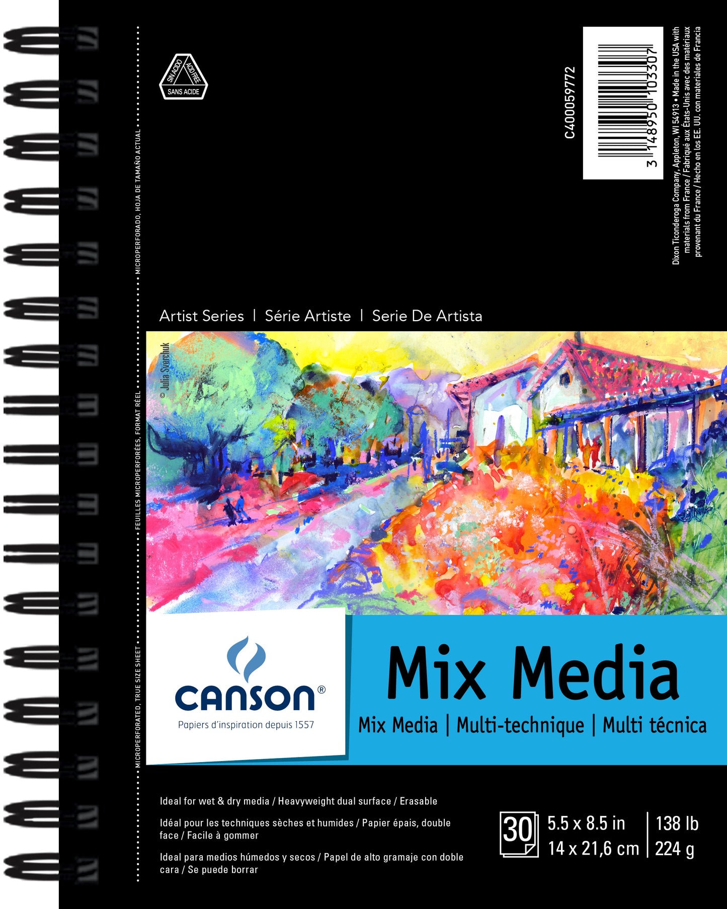 Canson Mix Media Pad 5.5"X8.5"