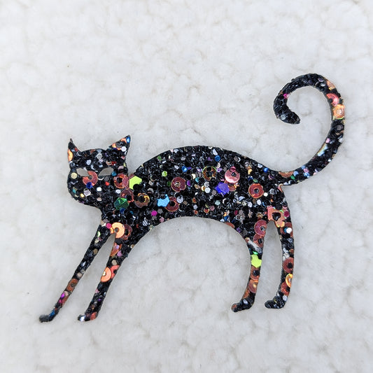 Glitter & Sequin CAT HAT/POCKET Patch