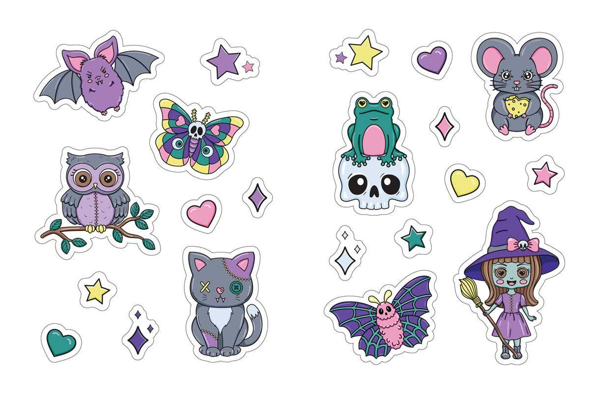 Creepy Cute Love Sticker Book by