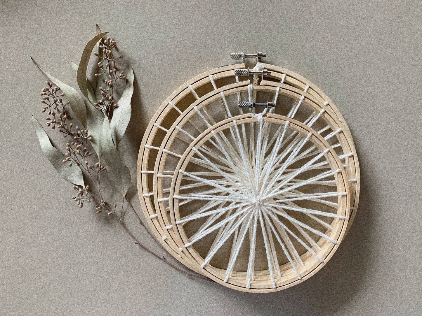 Set of Three Warped Hoops: 6”, 7”, 8”
