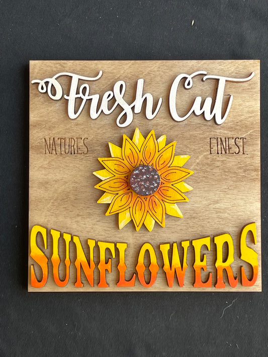 Fresh Cut Sunflowers Insert