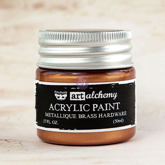 Art Alchemy-Acrylic Paint-Metallique Brass Hardware 1.7 fl.oz (50ml)