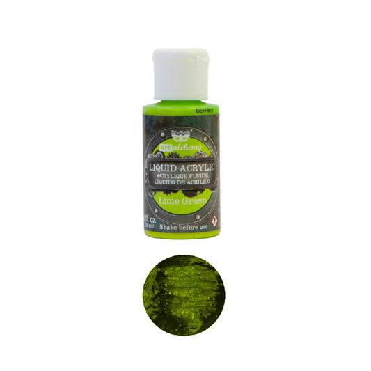 Art Alchemy – Liquid Acrylics – Lime Green – 1 bottle, 30ml