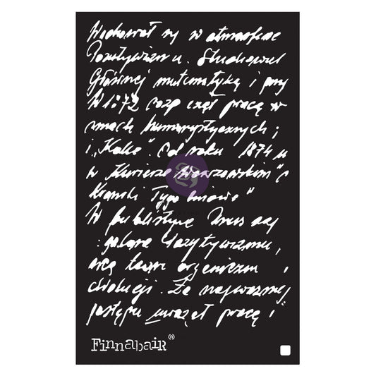 Finnabair Stencil – Ghostwriter – 1 piece, 6″x9″