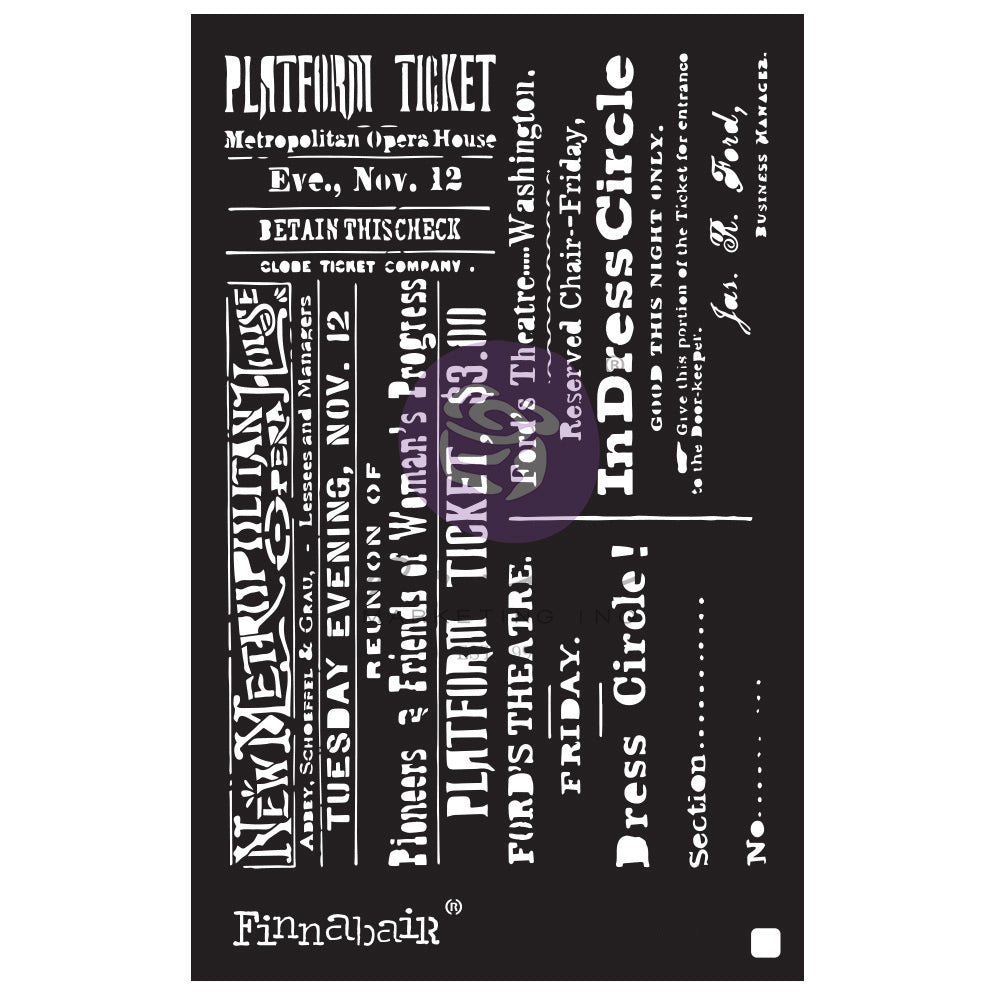 Finnabair Stencil – Theater Night – 1 piece, 6″x9″