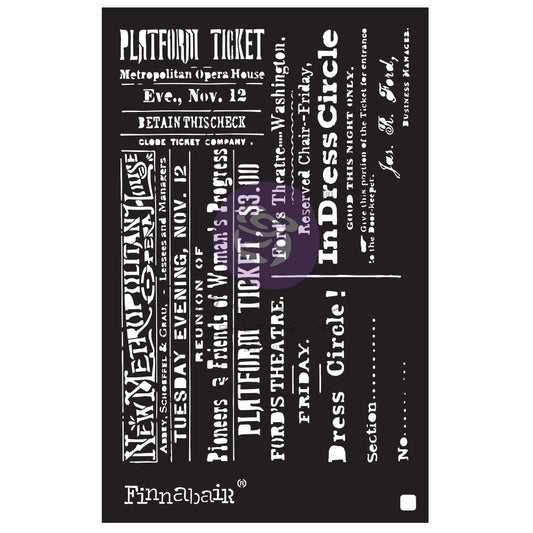 Finnabair Stencil – Theater Night – 1 piece, 6″x9″