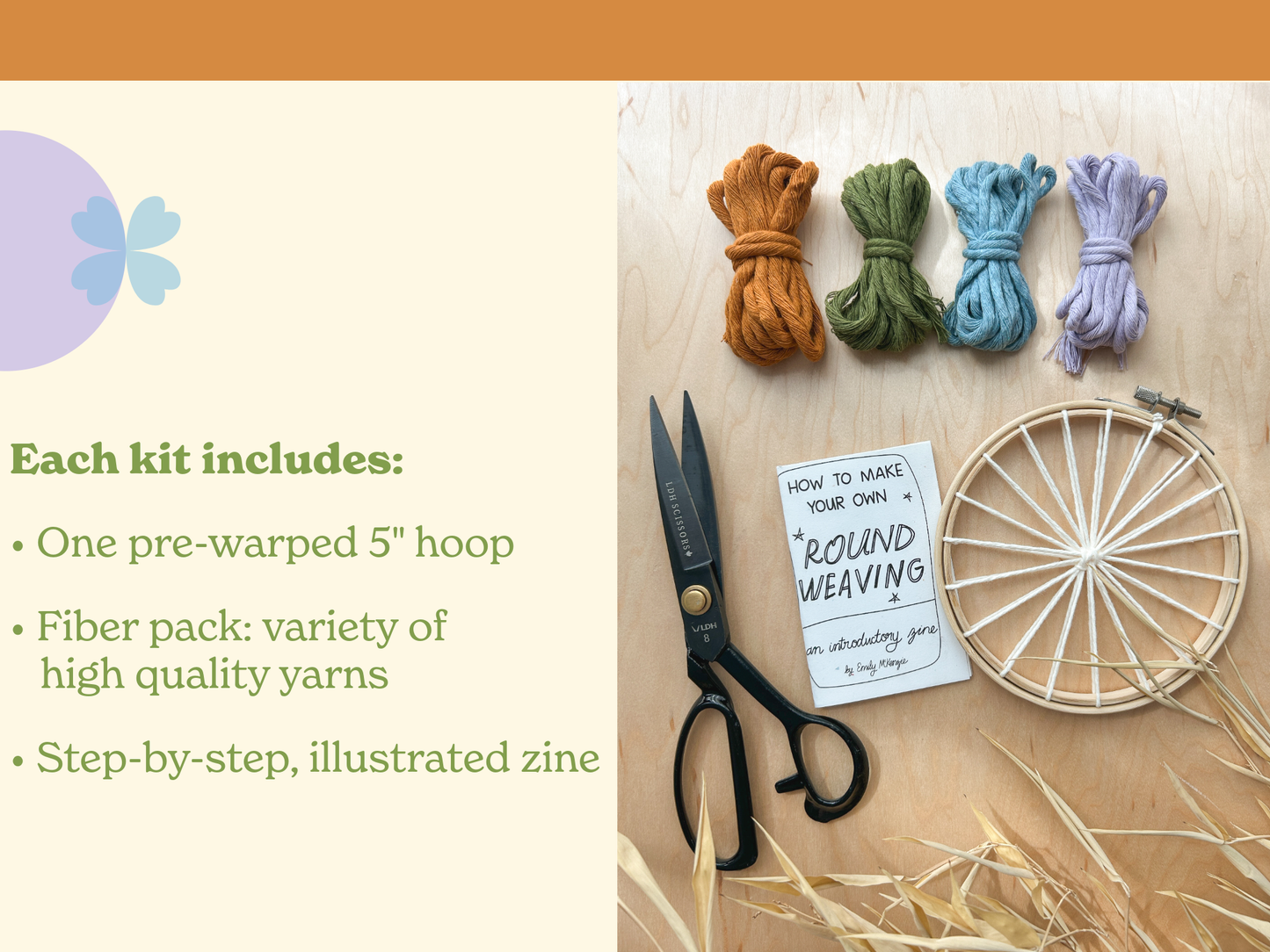 Summer DIY Round Weaving Kit | Beginner Friendly