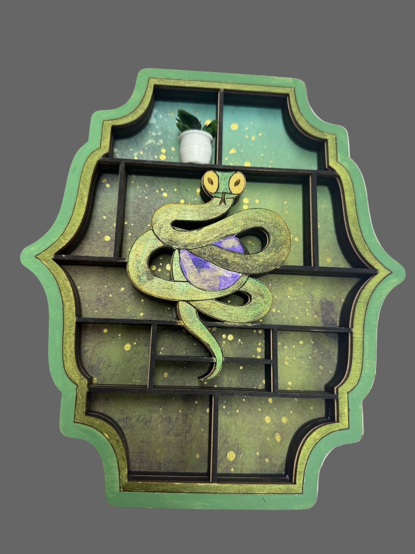 School Of Wizardry Houses - Snake - Mini bookshelf