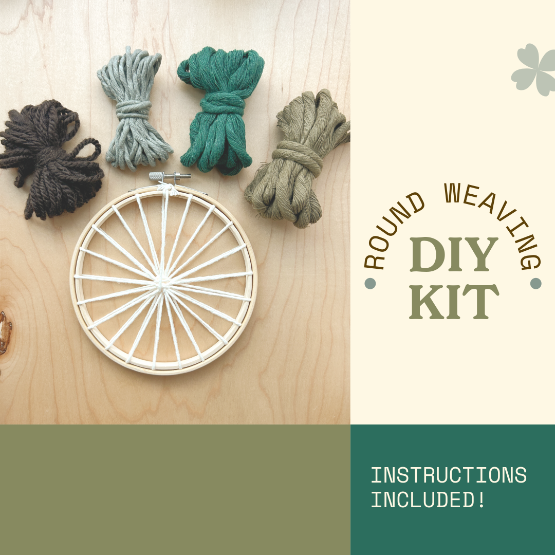 Evergreen DIY Round Weaving Kit - Winter | Beginner Friendly