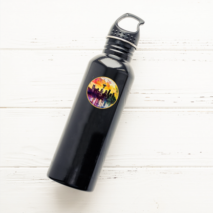 Watercolor Seattle Sticker, Space Needle Vinyl Decal