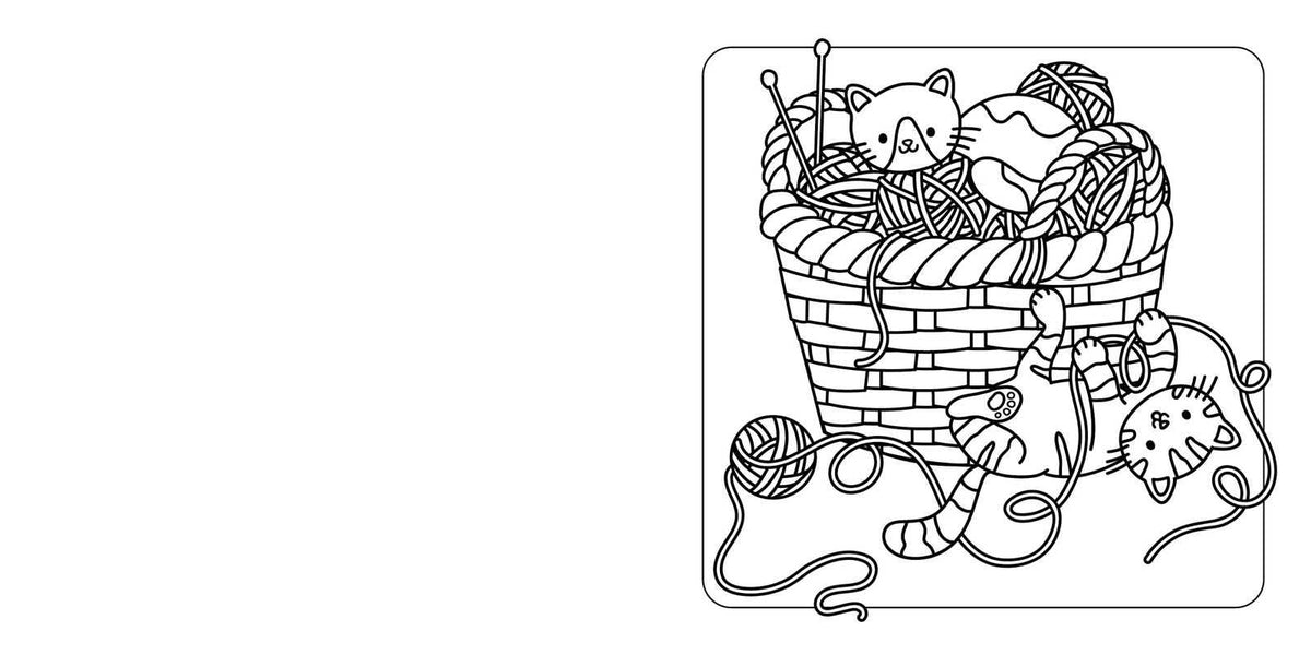 Cozy Cats Cute Coloring Book by