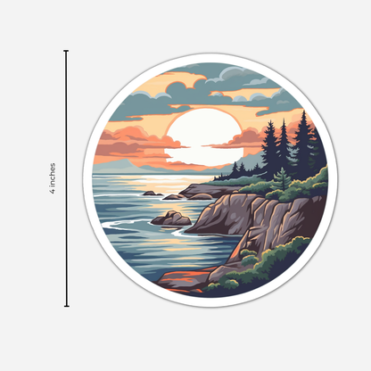 Coastal Sunset Vinyl Sticker