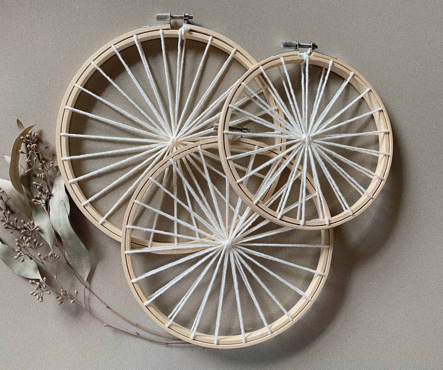 Set of Three Warped Hoops: 6”, 7”, 8”