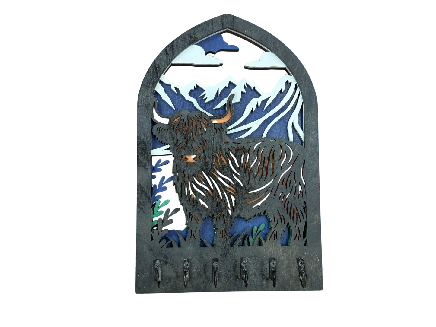 Key Rack - Highland Cow