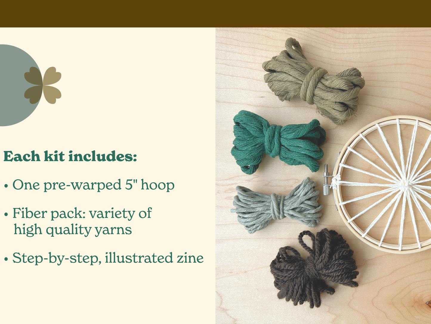 Evergreen DIY Round Weaving Kit - Winter | Beginner Friendly