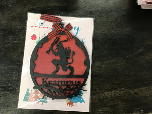 Krampus Wood Ornament