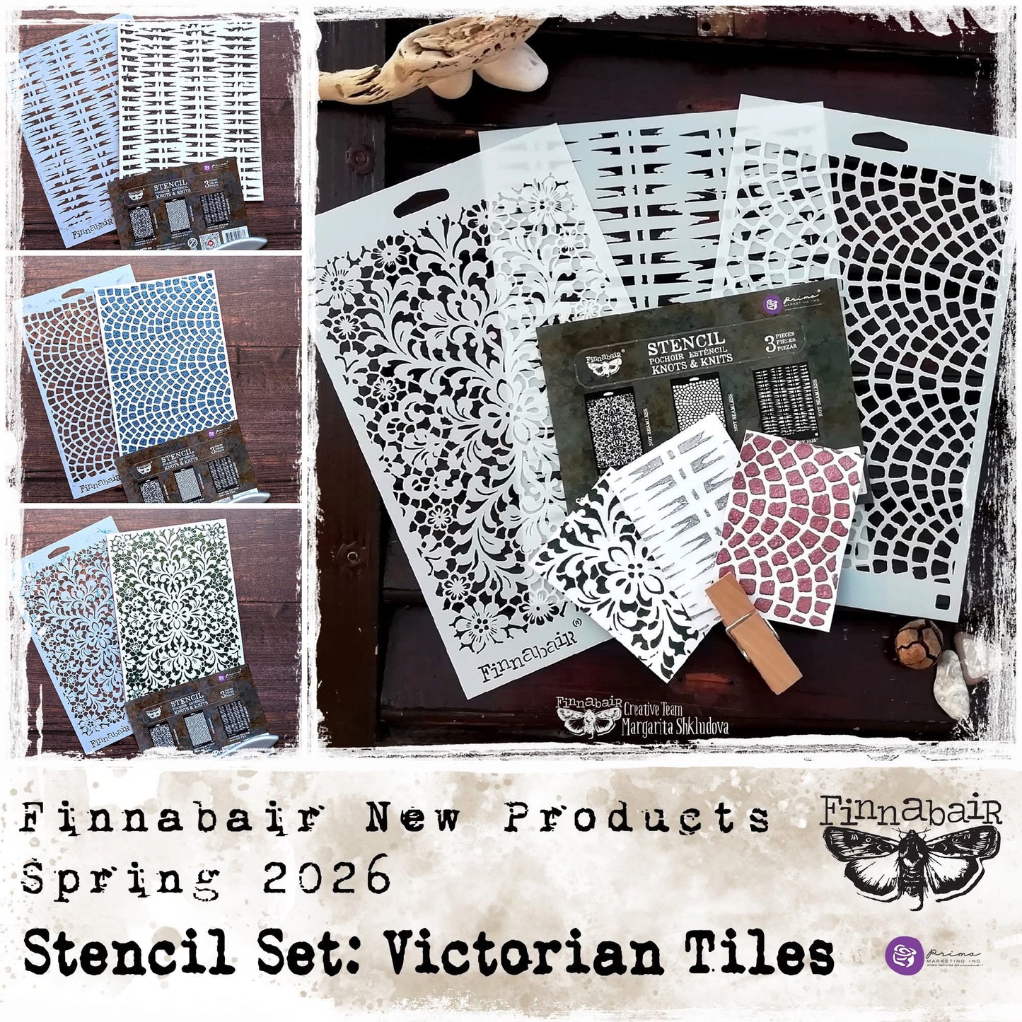 Victorian Stencils - set of 3