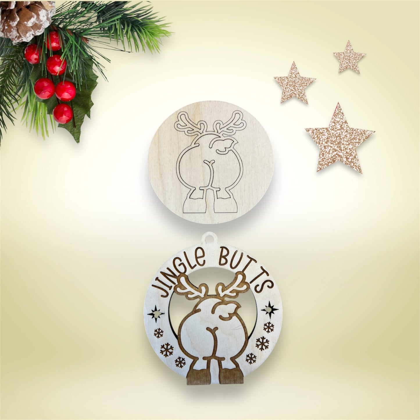 Jingle Butts - Reindeer Ornament