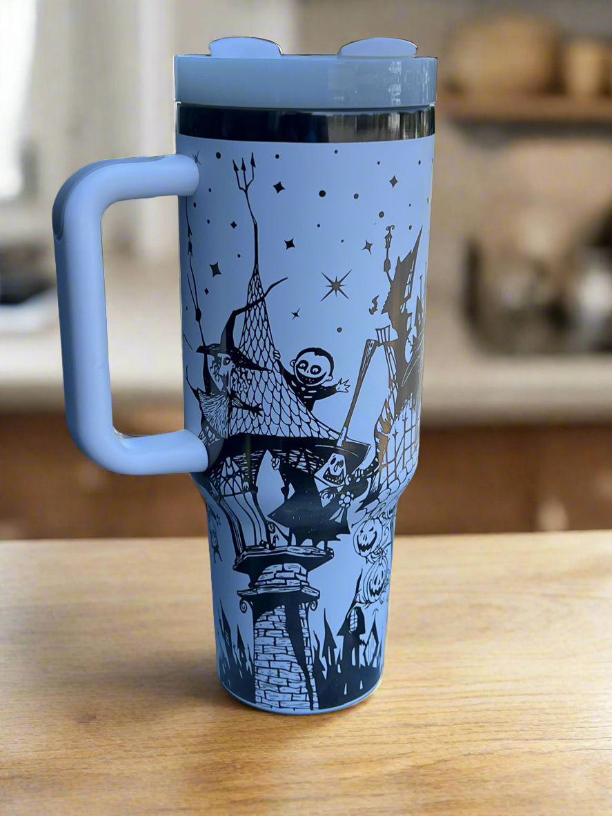 Jack, Sally, and Friends nightmare x-mas tumbler 40oz