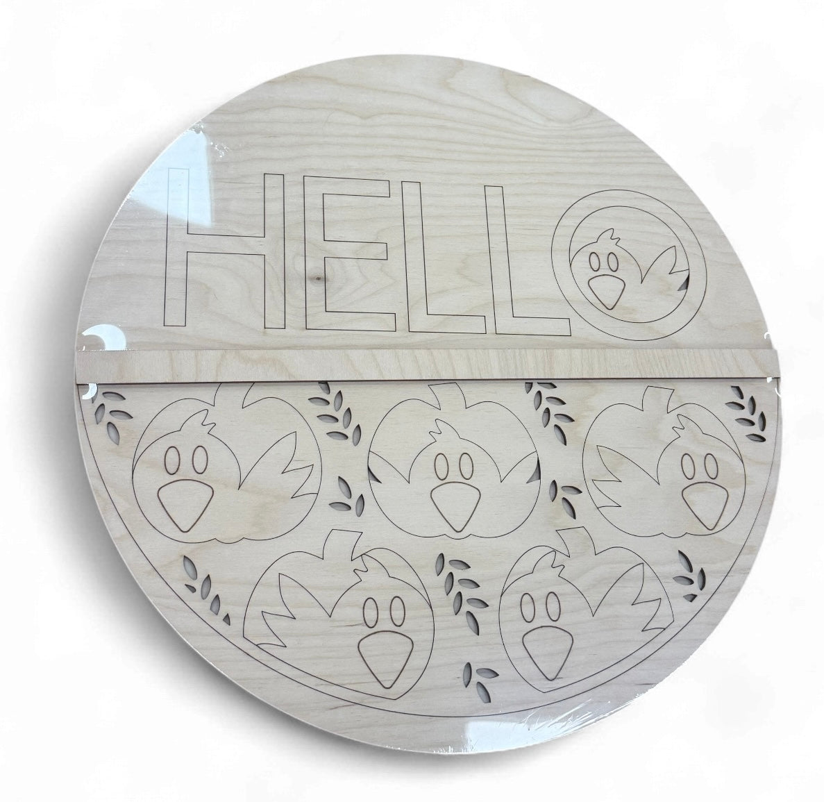 Hello Crows- Round Sign