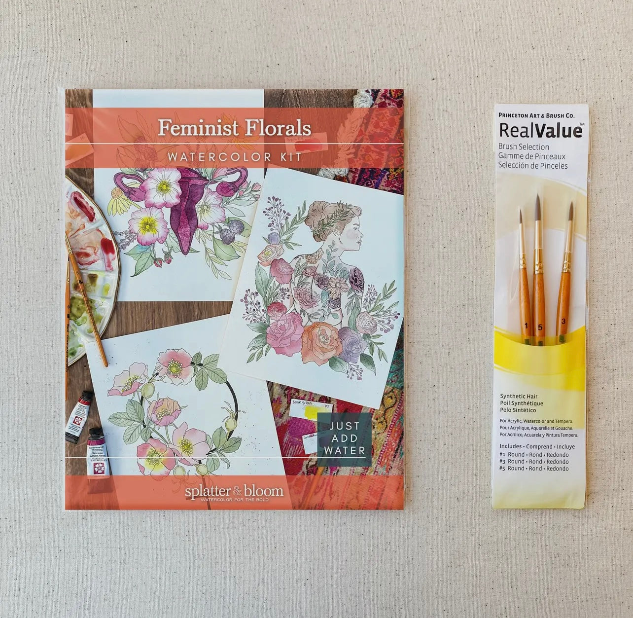Feminine Florals Beginner Watercolor Kit