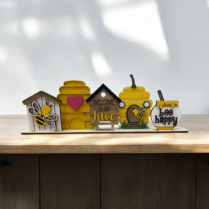 Interchangeable standing Bee Hive House Set of 5