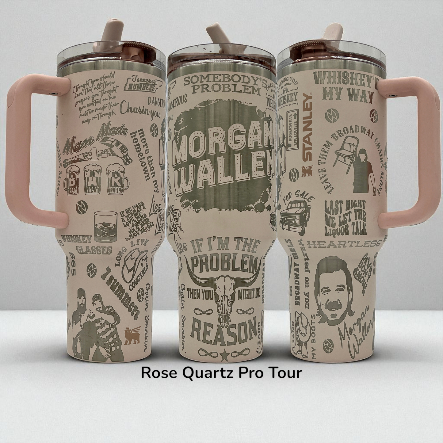 40oz Authentic Stanley Morgan Wallen Country Singer Themed Laser Engraved Tumbler