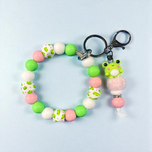 3D Frog Keychain Wristlet