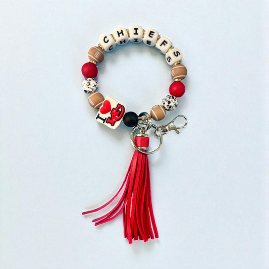 KC Chiefs Keychain wristlet - Chiefs Letters