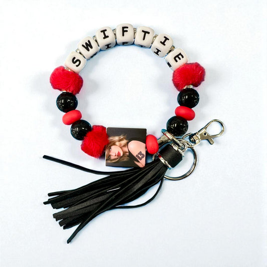 Taylor Swift Keychain Wristlet - T Swift 13 Red