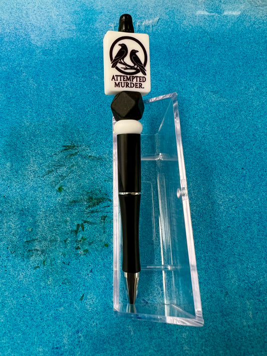 Crow black Attempted Murder Writing Pen