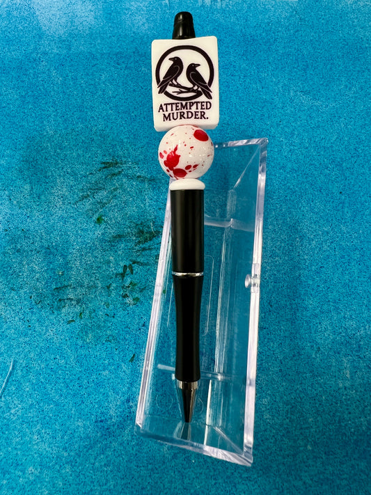 Crow Blood Attempted Murder Writing Pen