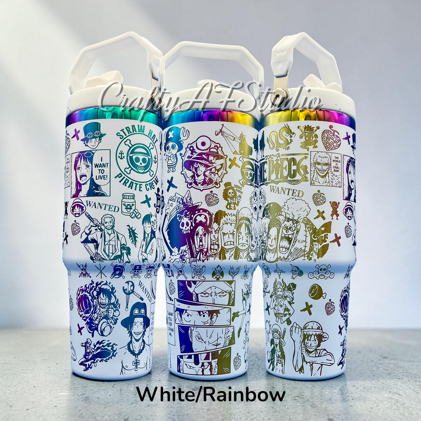 Straw Hat Pirates Anime Manga series Laser Engraved Tumbler 30oz