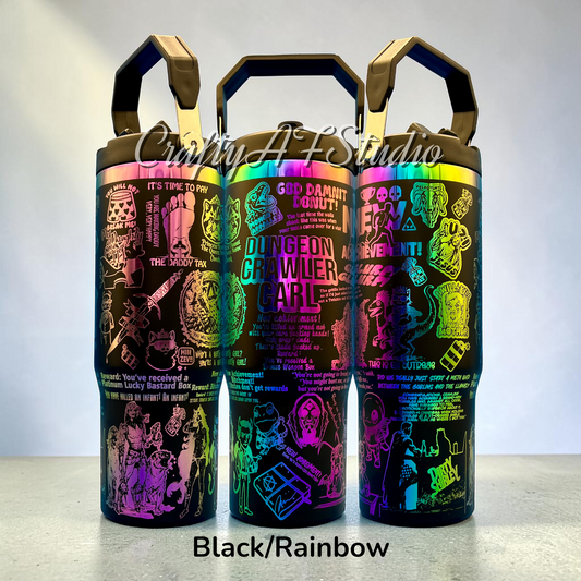 30oz Dungeon Crawler Carl Book Series Themed Laser Engraved Tumbler