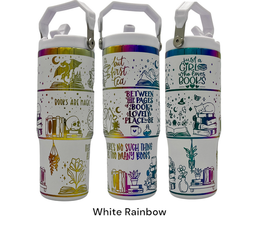 30oz Books are Magic laser engraved tumbler Fantasy Romance romantasy All Ages