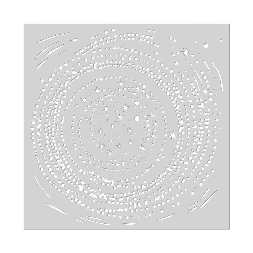 Swirling Stars Stencil