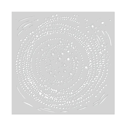 Swirling Stars Stencil