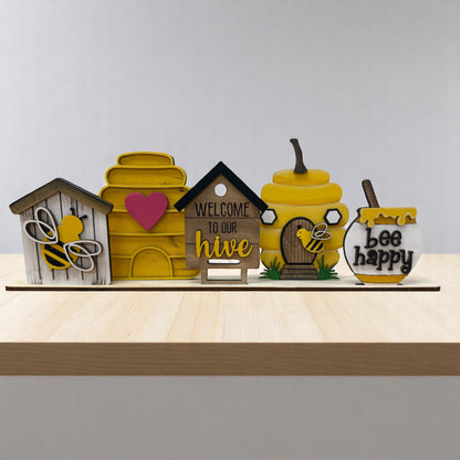 Interchangeable standing Bee Hive House Set of 5