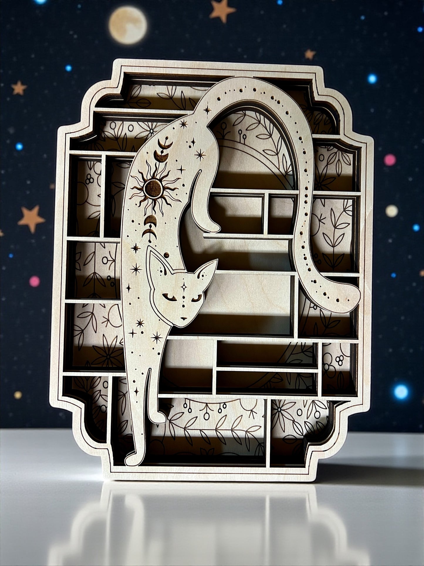 Celestial Cat Mini Bookshelf