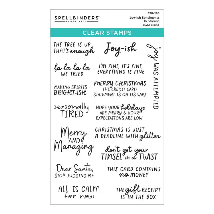 Joy-Ish sentiments Clear Stamp Set