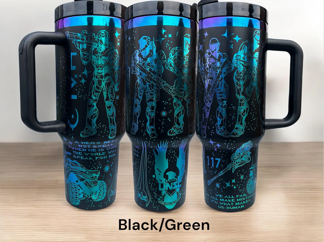 HALO inspired Master Chief full Wrap - 40oz - Digtal File