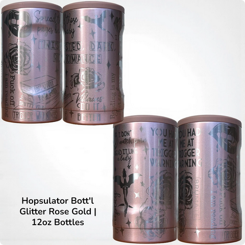 Smutty Book Reader - Authentic Brumate Hopsilator Bott'l insulated holder - Laser Engraved