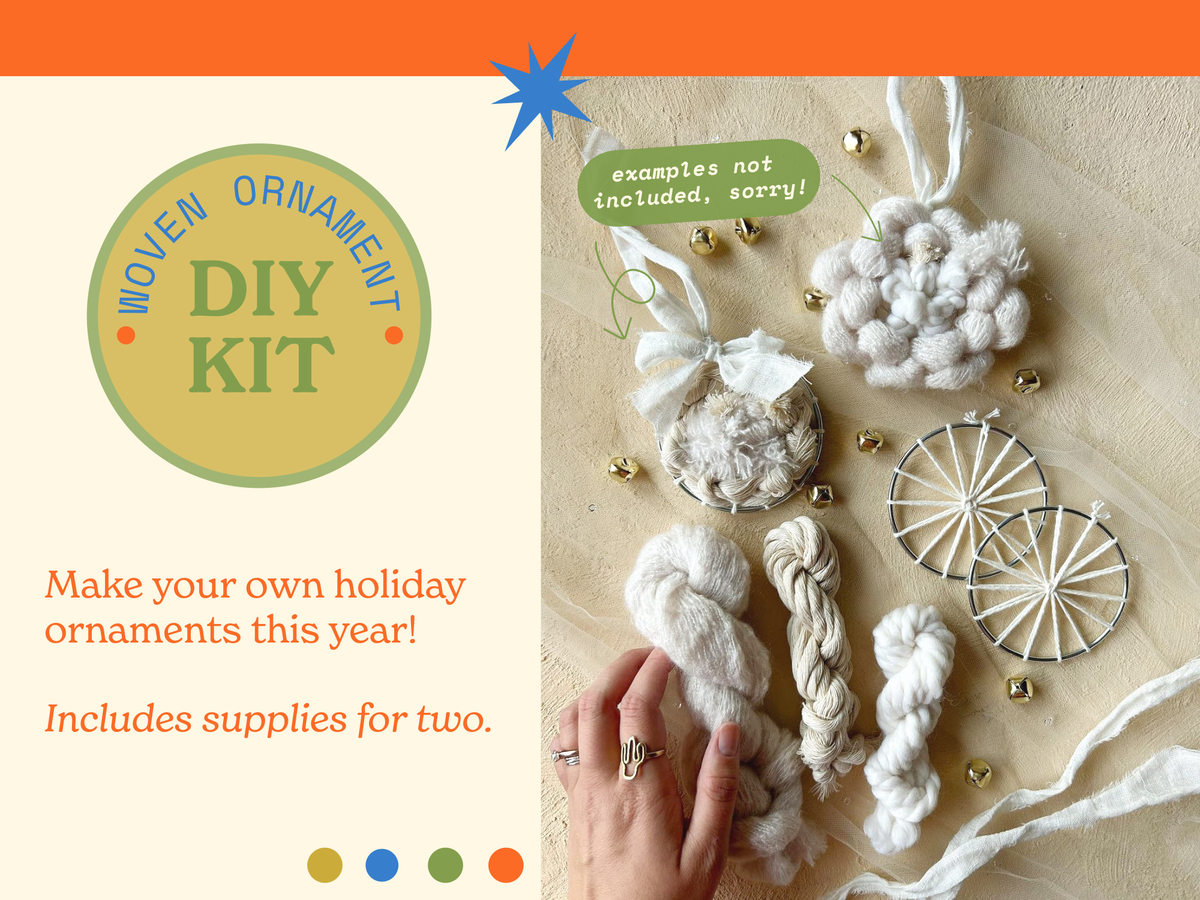 DIY Round Ornament Kit | Holiday Kids Craft | Weaving Kit