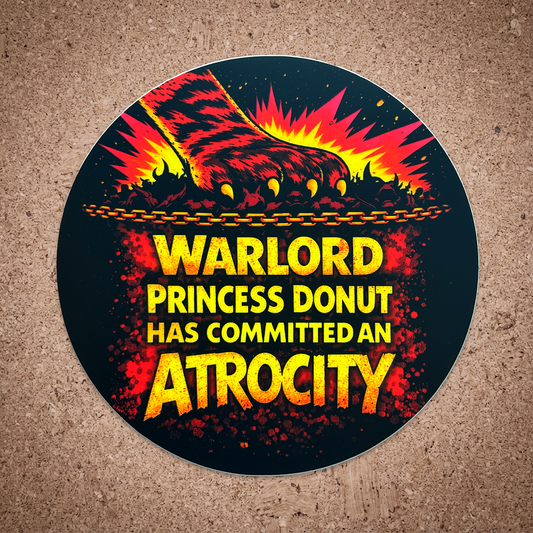 Princess Donut Has Commited An Atrocity Vinyl Sticker - Dungeon Crawler Carl Fan Art