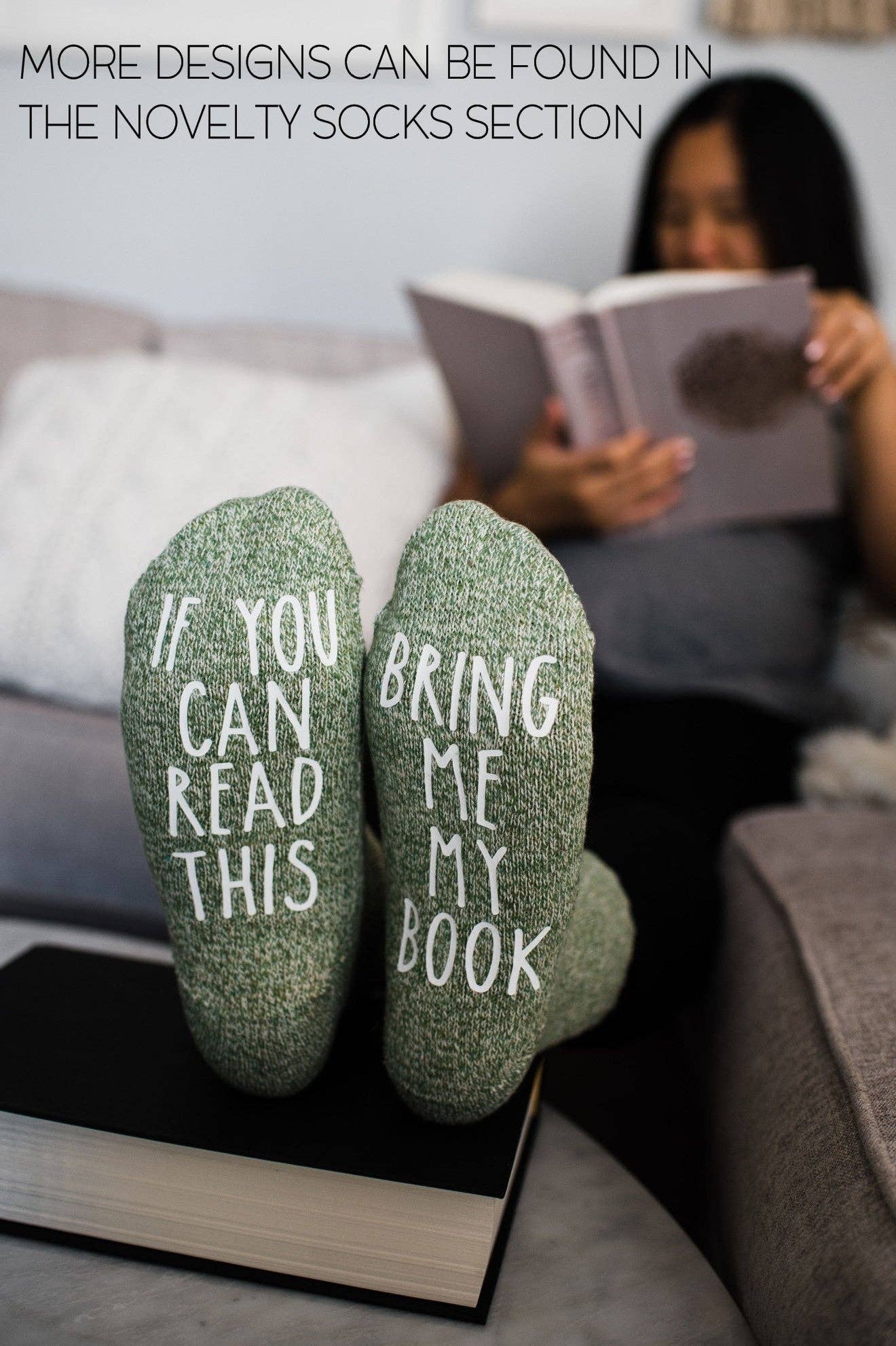 "On A Date With My Book Boyfriend" Women's Reading Socks