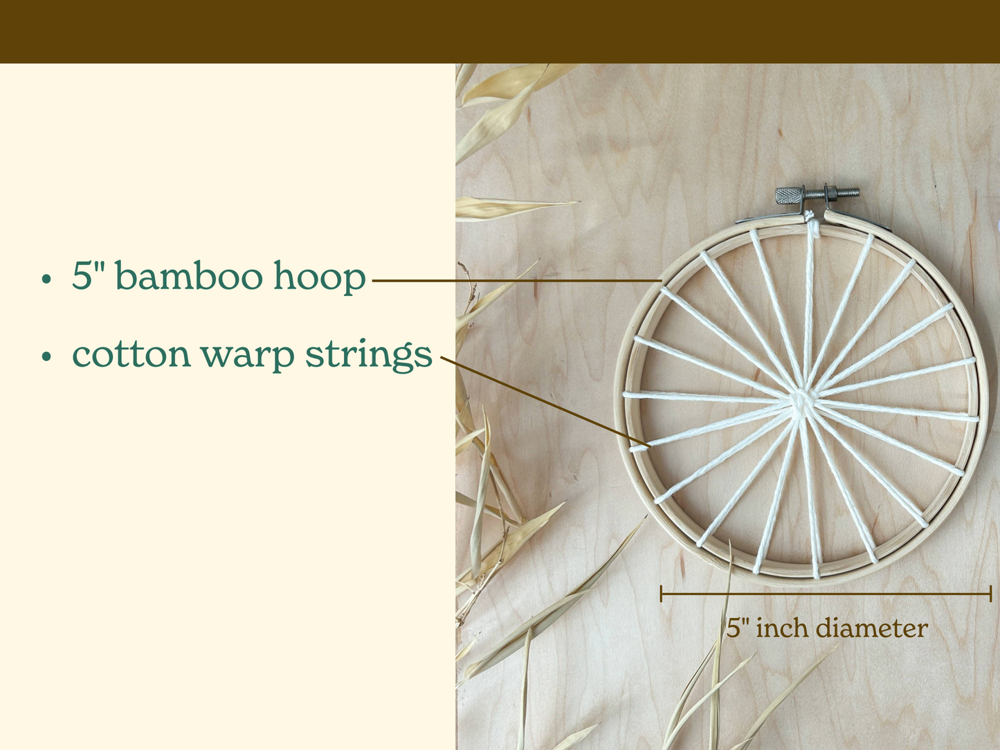 Evergreen DIY Round Weaving Kit - Winter | Beginner Friendly