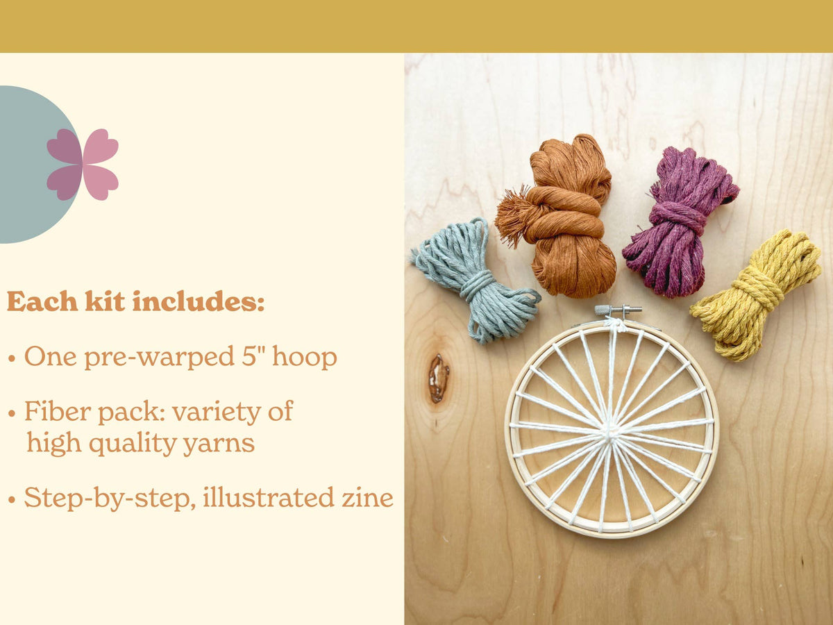 DIY Round Weaving Kit - Autumn | Beginner Friendly